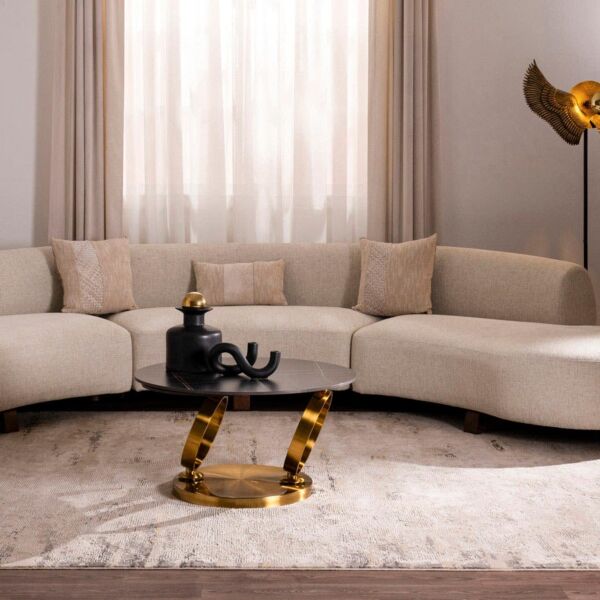 طاولة قهوة كاراليتا - ذهبي