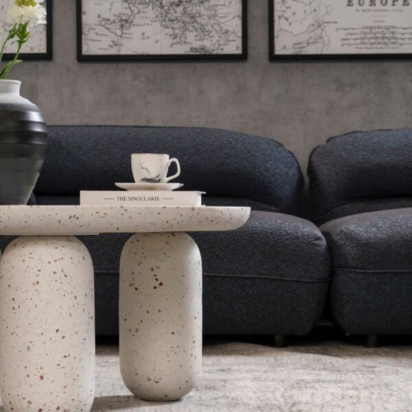 طاولة قهوة وينورا - ابيض