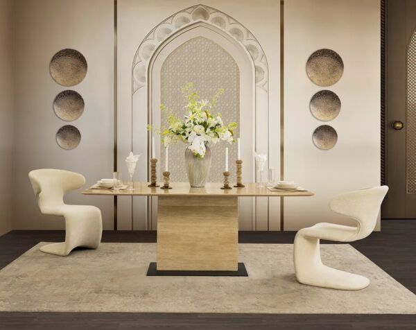 طاولة طعام ل 6 اشخاص بيلي - بيج