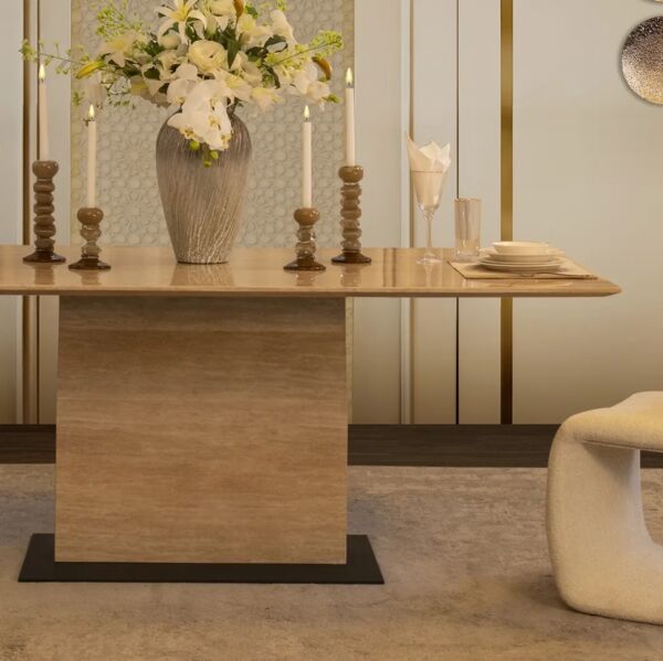 طاولة طعام ل 6 اشخاص بيلي - بيج