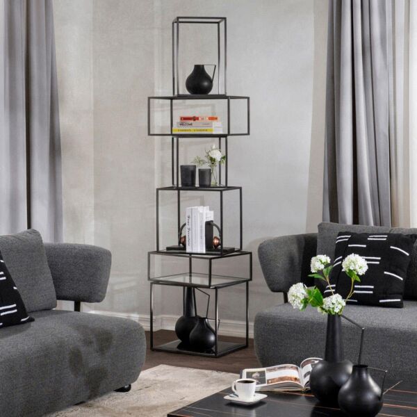 وحدة رفوف ويلمور - اسود