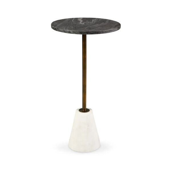 طاولة جانبية كارامونت - اسود وابيض