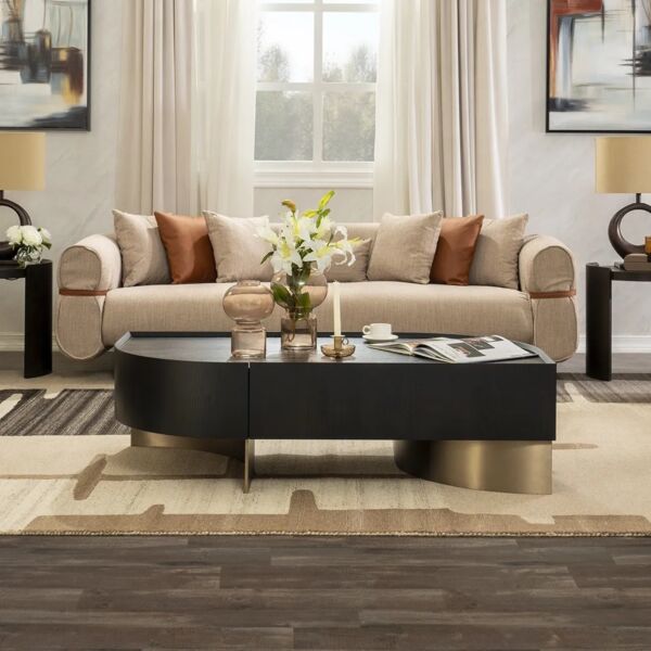 طاولة قهوة ماليا - بني