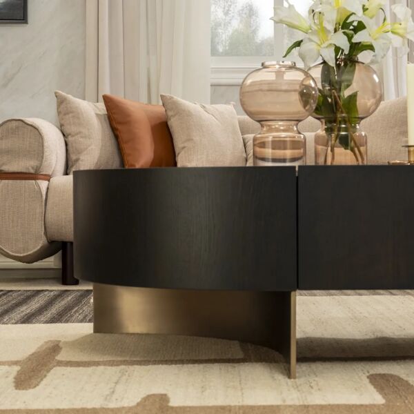 طاولة قهوة ماليا - بني