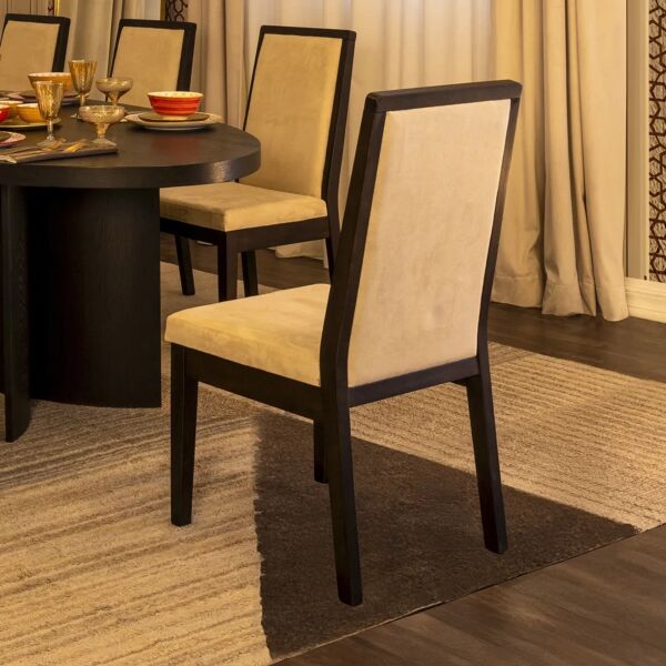 كرسي طاولة طعام ماليا - بني