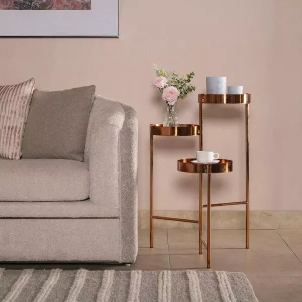 طاولة جانبية متداخلة ماريون - برونزي