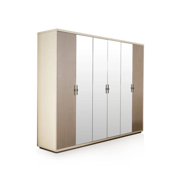 دولاب ملابس 6 أبواب ليمتوناس - بني