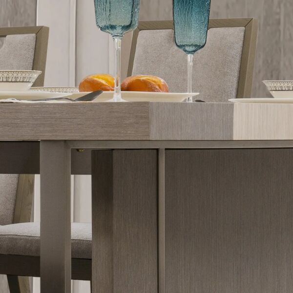 طقم طاولة طعام رايلتو - 10 كراسي - بيج