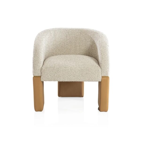 كرسي مفرد فلارا - بيج وبني