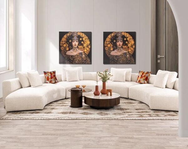 كنب زاوية 4 قطع بيجليري - ابيض