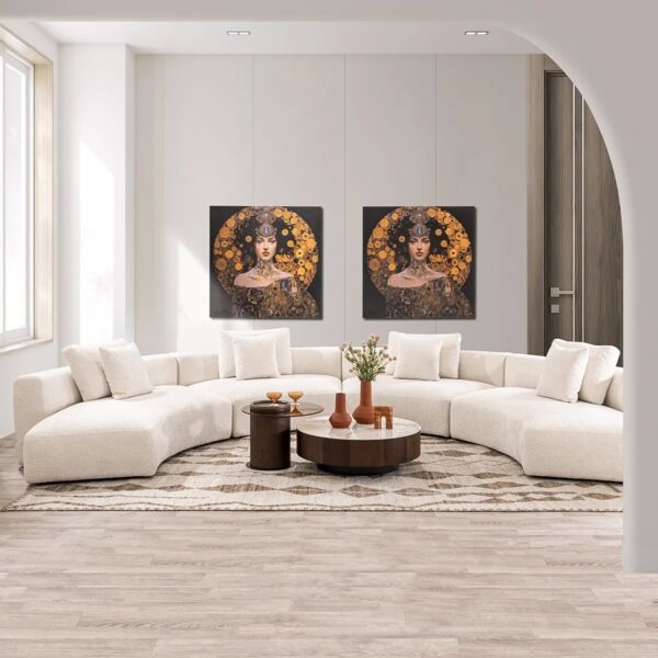 كنب زاوية 4 قطع بيجليري - ابيض