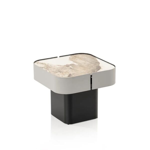 طاولة جانبية نافوري - رمادي ومتعدد الالوان