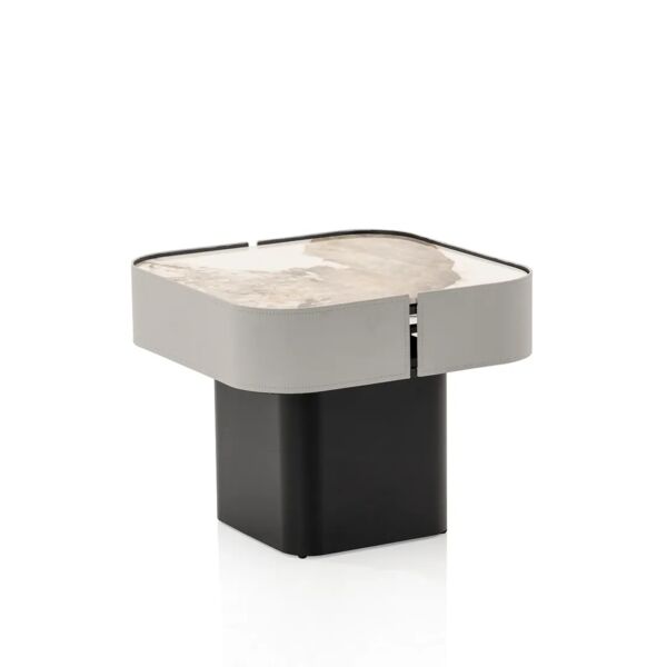 طاولة جانبية نافوري - رمادي ومتعدد الالوان