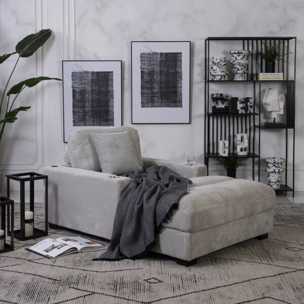 كنبة استرخاء فينتورو - رمادي فاتح