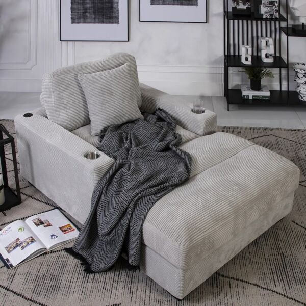 كنبة استرخاء فينتورو - رمادي فاتح