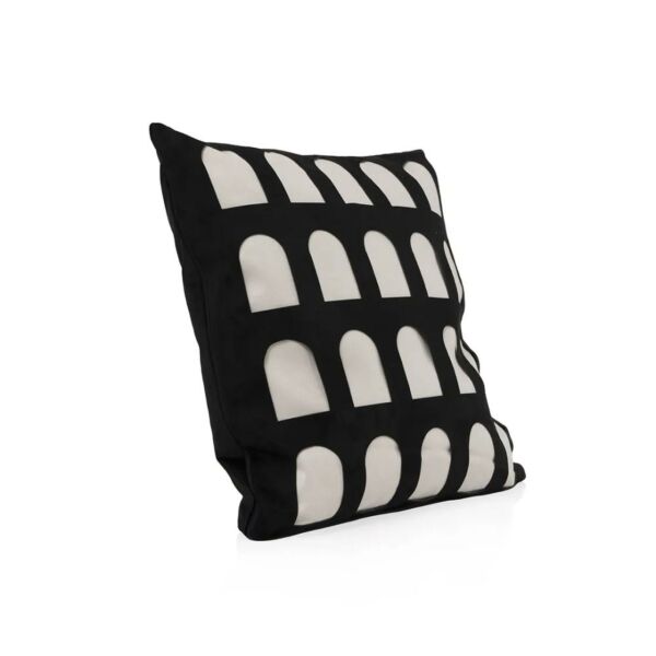 وسادة مربعة للديكور تالوز - ابيض واسود