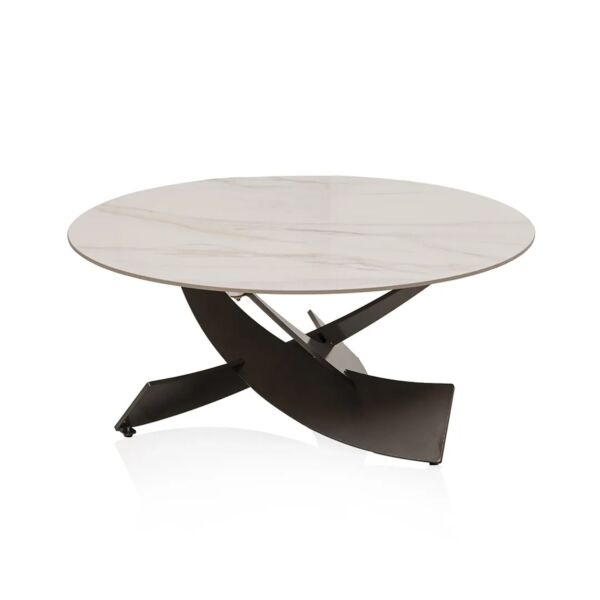 طاولة قهوة كورا - أسود وأبيض