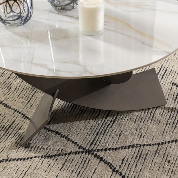 طاولة قهوة كورا - أسود وأبيض