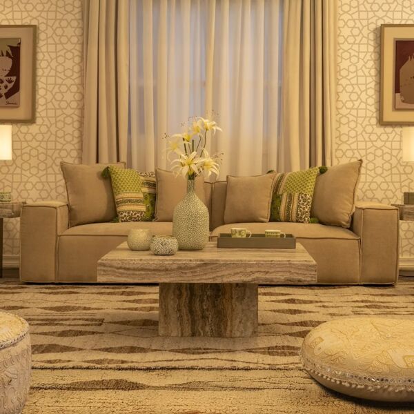 طقم كنب فيستارا - 3 قطع - بيج