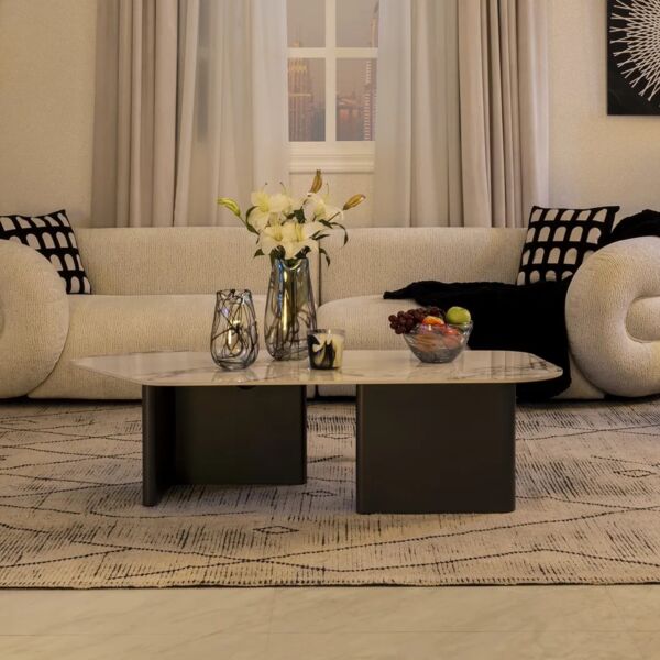 طاولة قهوة بالاكور - رمادي