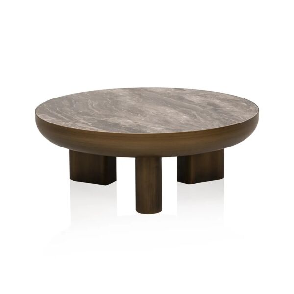 طاولة قهوة إيليفو - رمادي وبني