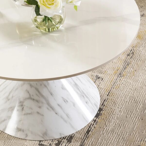 طقم طاولة قهوة وطاولة جانبية 2 قطعة تينا