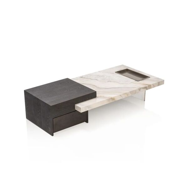 طاولة قهوة تيرالوكس - رمادي واسود