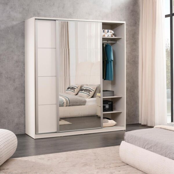 خزانة ملابس بابين منزلق لوثار - بيج