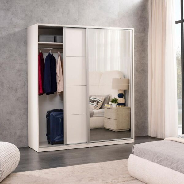 خزانة ملابس بابين منزلق لوثار - بيج