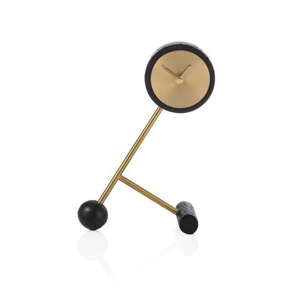 ساعة طاولة اكسون - اسود وذهبي