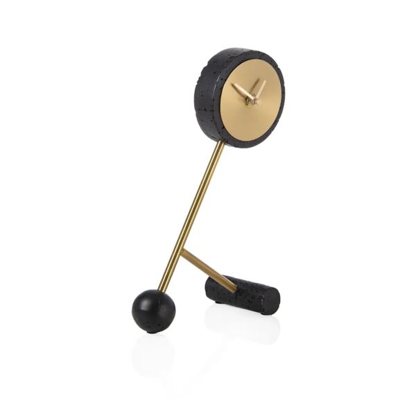 ساعة طاولة اكسون - اسود وذهبي