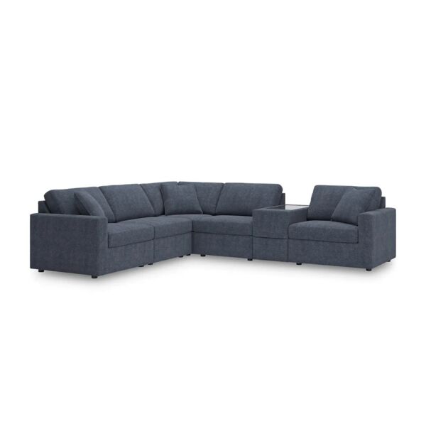 طقم كنب زاوية مودماكس - ازرق