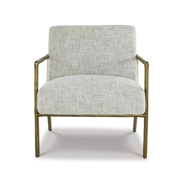 كرسي مفرد رياندال - أبيض وذهبي