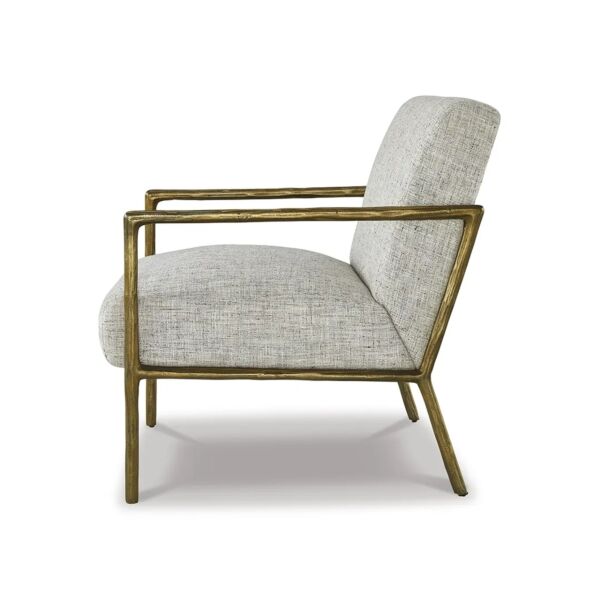 كرسي مفرد رياندال - أبيض وذهبي