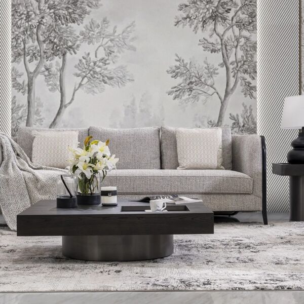 طاولة قهوة مروج - أسود وبني