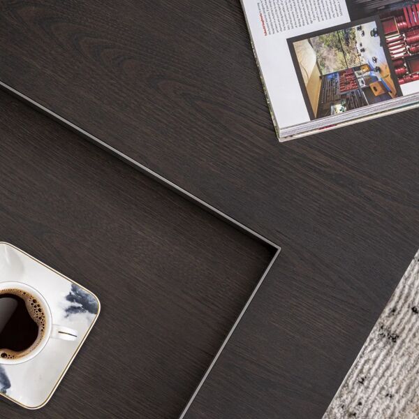 طاولة قهوة مروج - أسود وبني