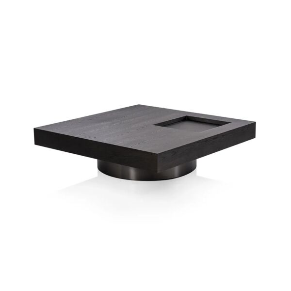 طاولة قهوة مروج - أسود وبني