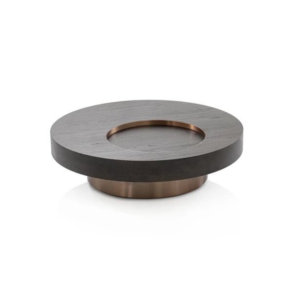 طاولة قهوة فاتيكا - بني وبرونزي