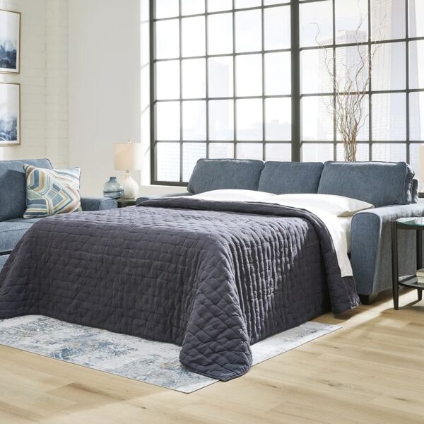 كنبة سرير 3 مقعد كاشتون - أزرق