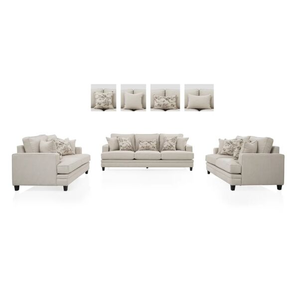 طقم كنب 3قطع ديفانو - بيج