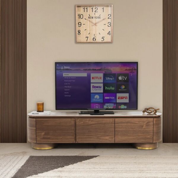 طاولة تلفزيون إيليفا - بني