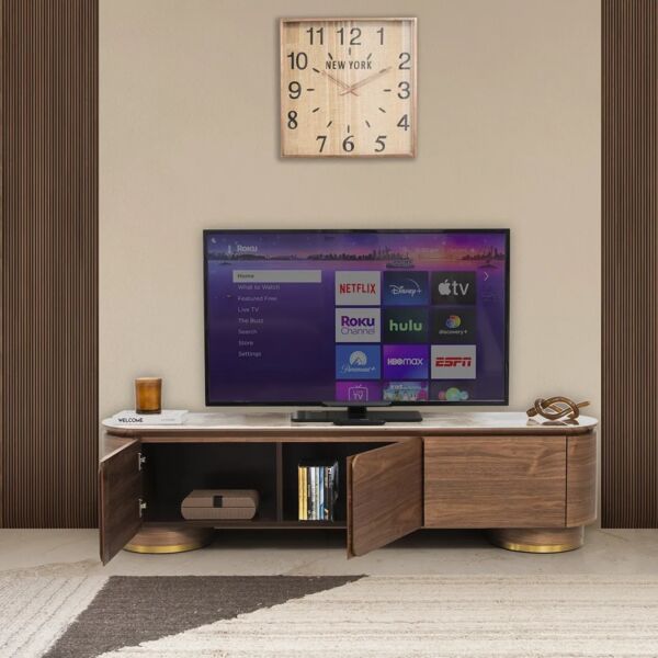 طاولة تلفزيون إيليفا - بني