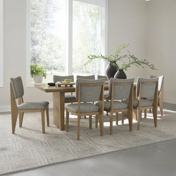 طقم طاولة طعام شيربانا - 8 كراسي - بني فاتح