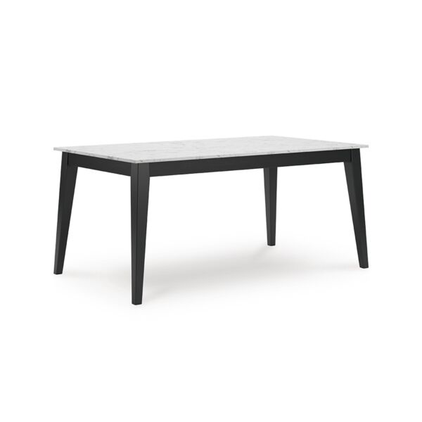 طقم طاولة طعام جيتايا - 6 كراسي - ابيض واسود