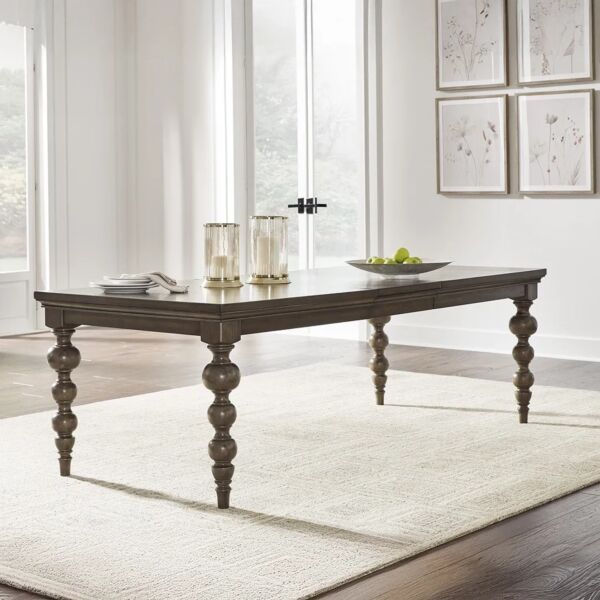 طقم طاولة طعام فيراموند - 8 كراسي - بني ورمادي