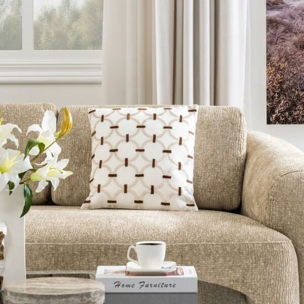 وسادة ديكور مربعة بيثرا - كريمي ومتعدد الالوان