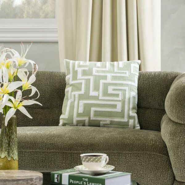 وسادة ديكور مربعة ديزون - أخضر فاتح