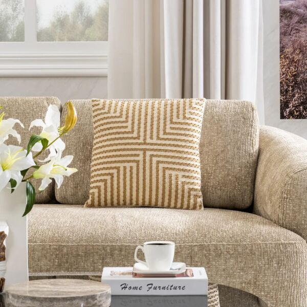 وسادة ديكور مربعة ألبو - بيج