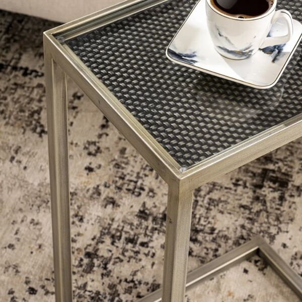 طاولة جانبية سوما - فضي