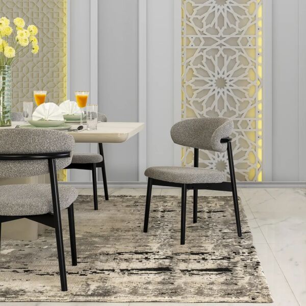 كرسي طاولة طعام إيلويس - رمادي